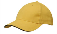 Brushed Heavy Cotton Cap with Sandwich Trim