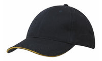 Brushed Heavy Cotton Cap with Sandwich Trim