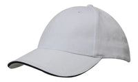 Brushed Heavy Cotton Cap with Sandwich Trim