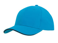 Brushed Heavy Cotton Cap with Sandwich Trim