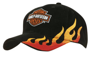Brushed Heavy Cotton with Flame Embroidery