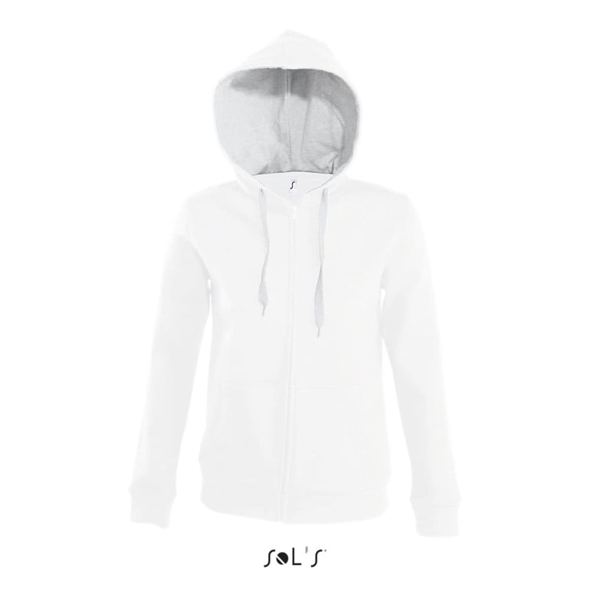 Hoodie Womens 50% cotton 50% polyester brushed fleece lining hidden zipo SOUL