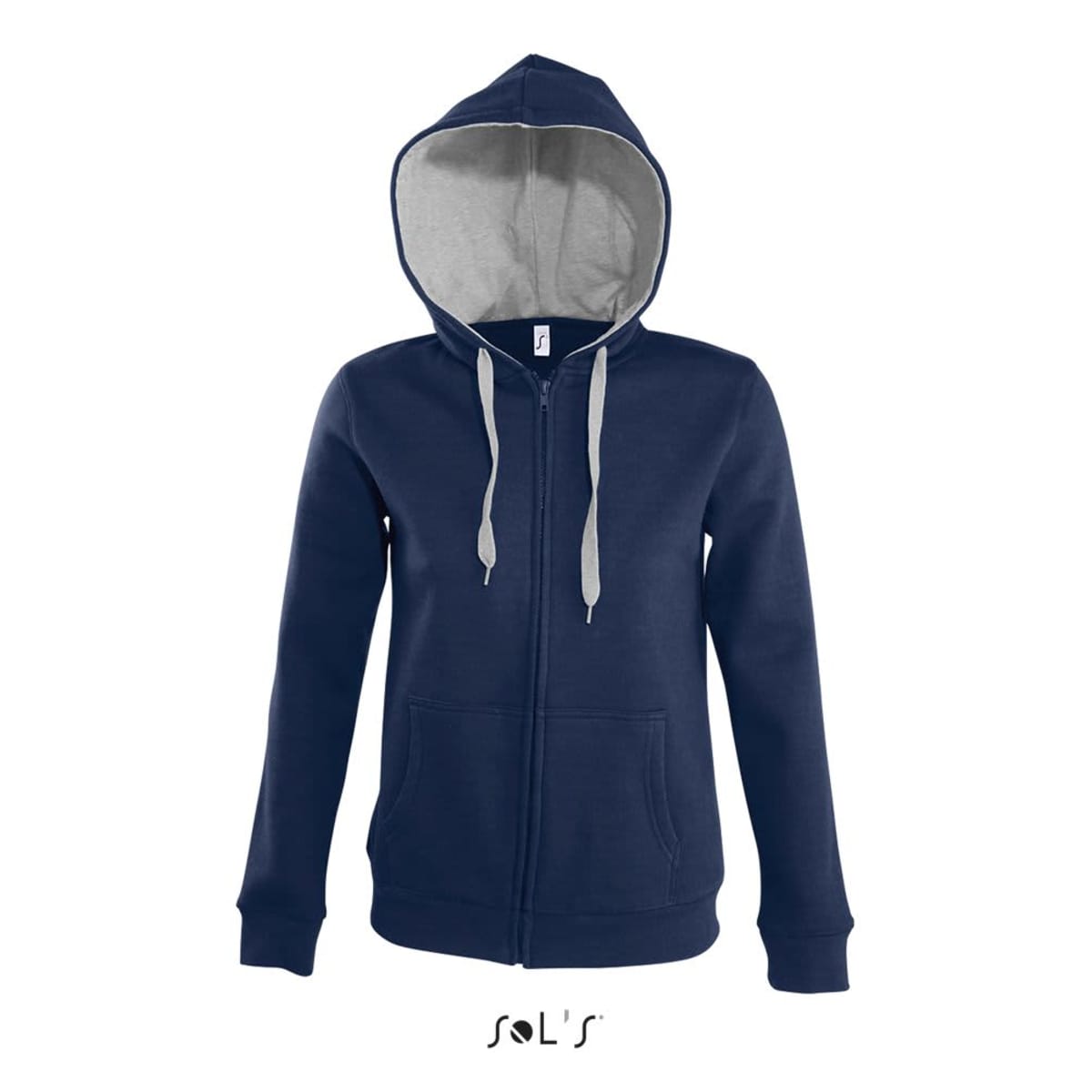 Hoodie Womens 50% cotton 50% polyester brushed fleece lining hidden zipo SOUL
