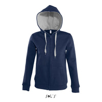 Hoodie Womens 50% cotton 50% polyester brushed fleece lining hidden zipo SOUL
