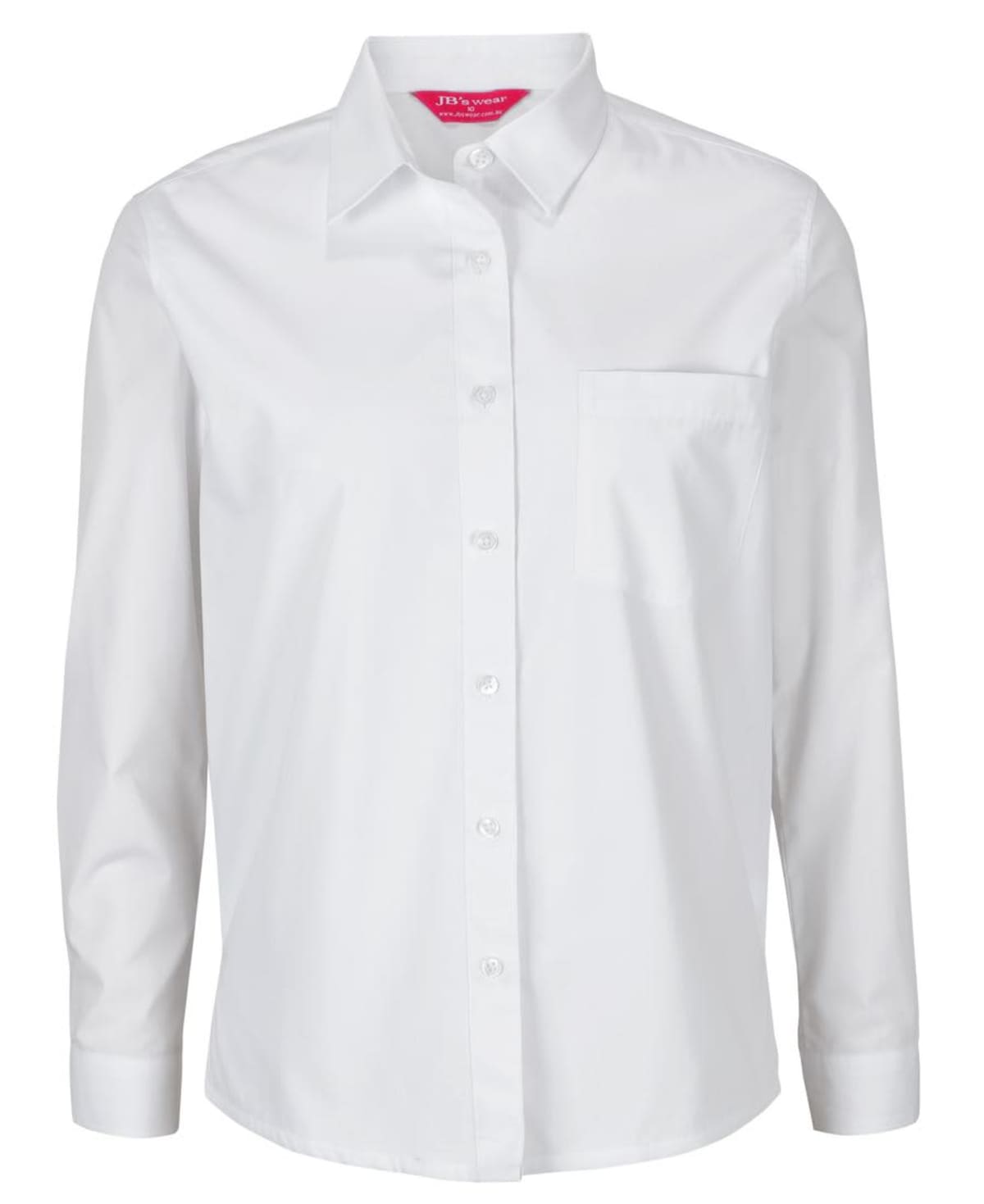 JB's Ladies L/S Double Layered Shirt White