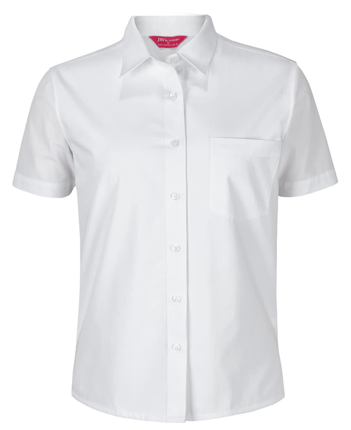 JB's Ladies S/S Double Layered Shirt White