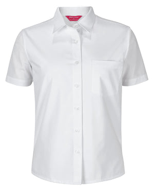 JB's Ladies S/S Double Layered Shirt White