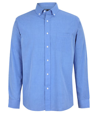 JB's L/S Fine Chambray Shirt Lt Blue