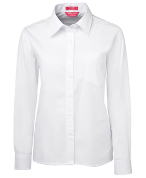 JB's Ladies L/S Original Poplin Shirt White