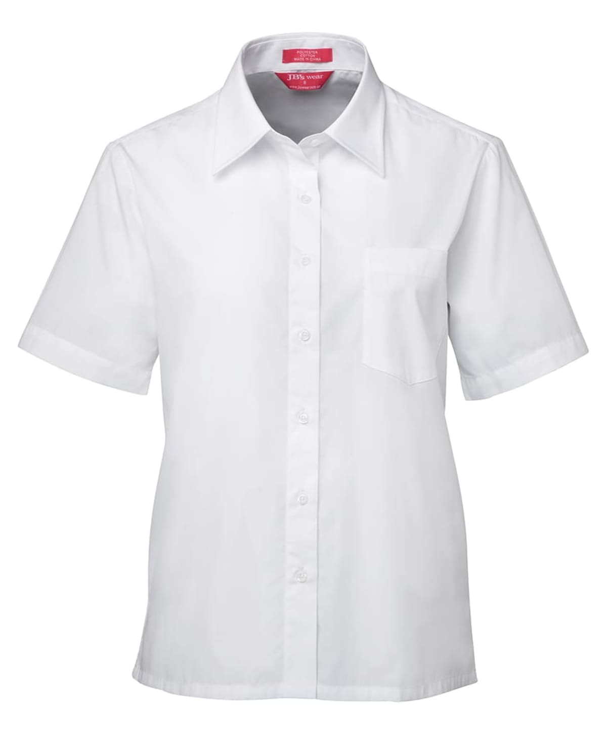 JB's Ladies S/S Original Poplin Shirt White