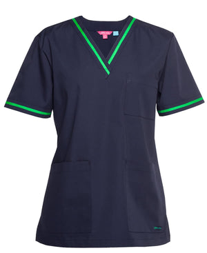 JB's Ladies Contrast Scrubs Top