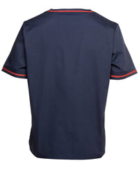 JB's Contrast Unisex Scrubs Top Navy/
