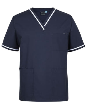 JB's Contrast Unisex Scrubs Top Navy/