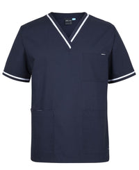 JB's Contrast Unisex Scrubs Top Navy/