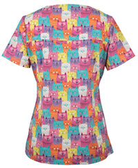 JB's Ladies Scrub Top Printed