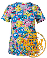 JB's Ladies Scrub Top Printed