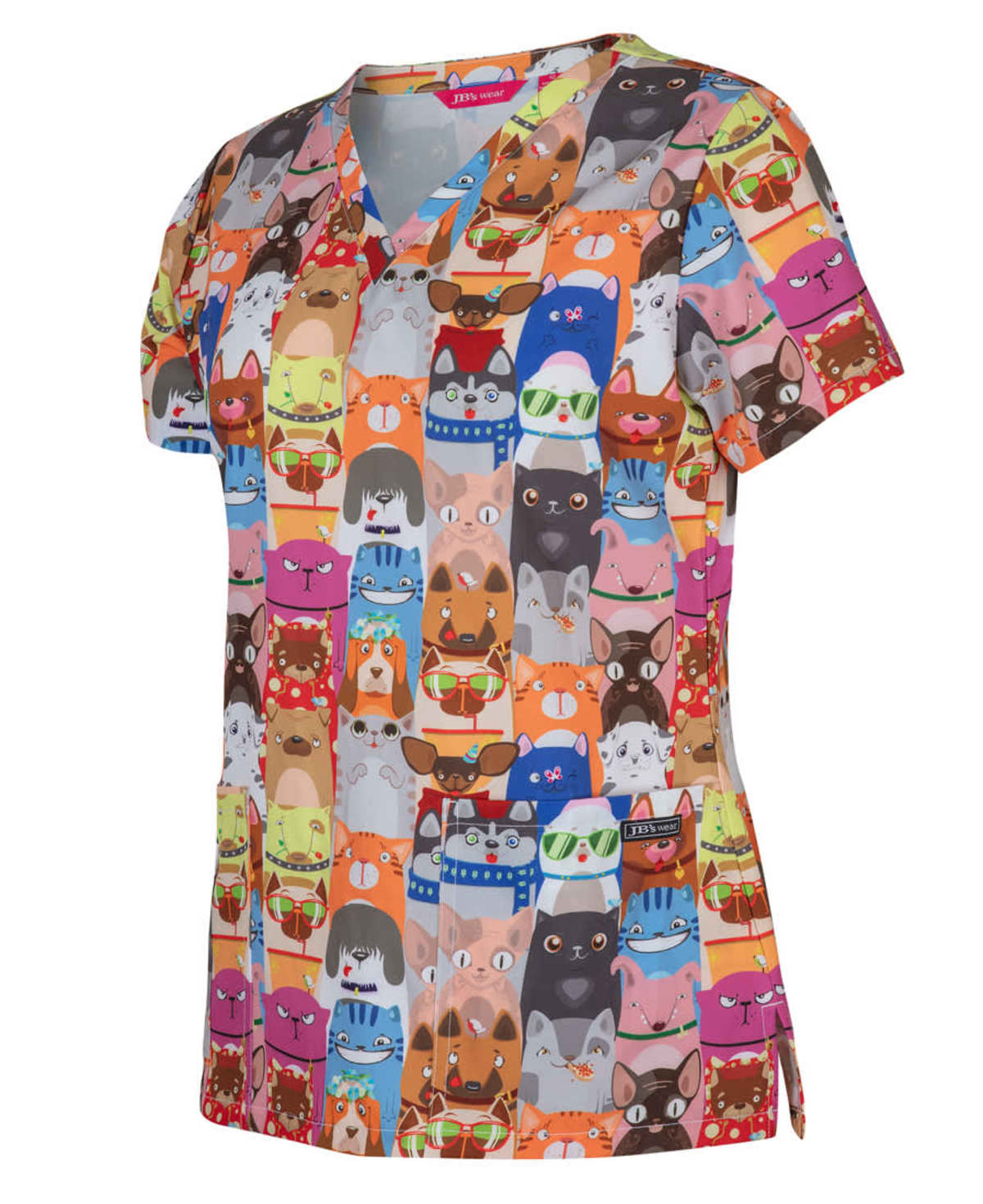 JB's Ladies Scrub Top Printed