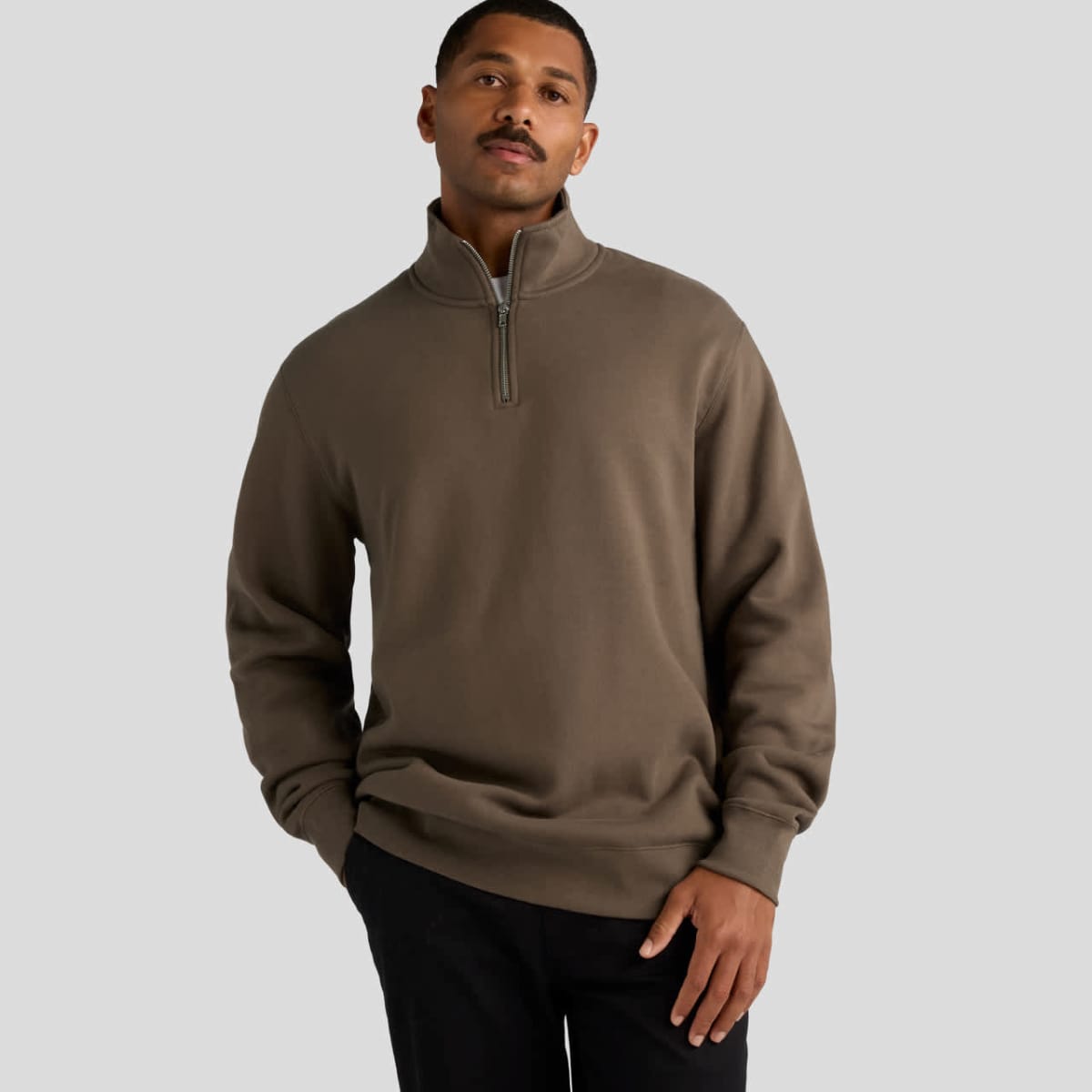 Stencil Half Zip Crew