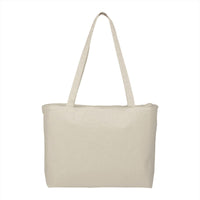 Zippered 10oz Cotton Canvas Shopper Tote