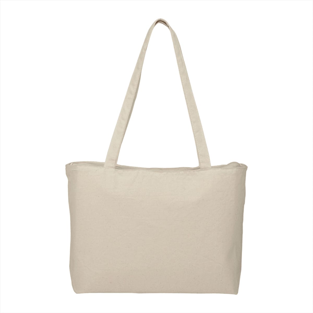 Zippered 10oz Cotton Canvas Shopper Tote