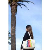 Zippered Cotton Canvas Shopper Tote
