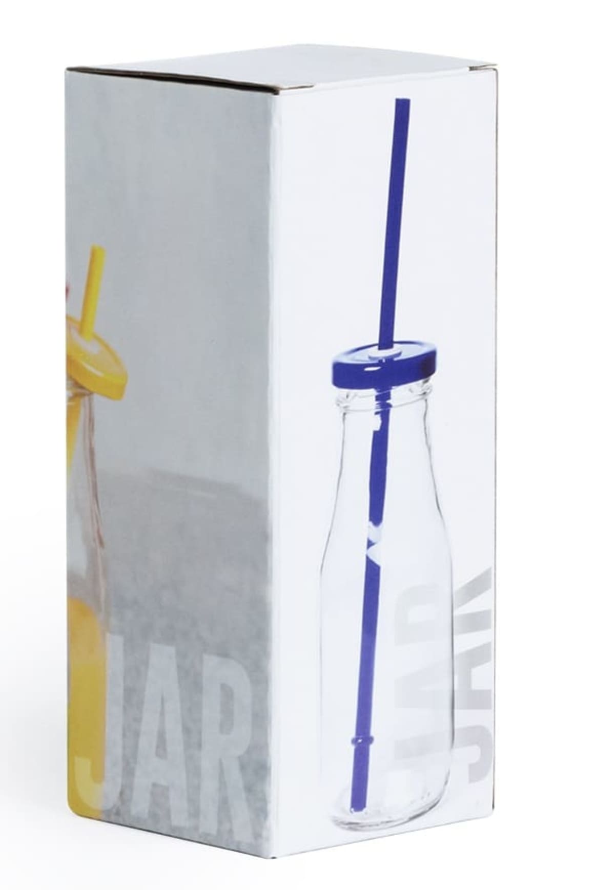 Jar glass with straw 320ml