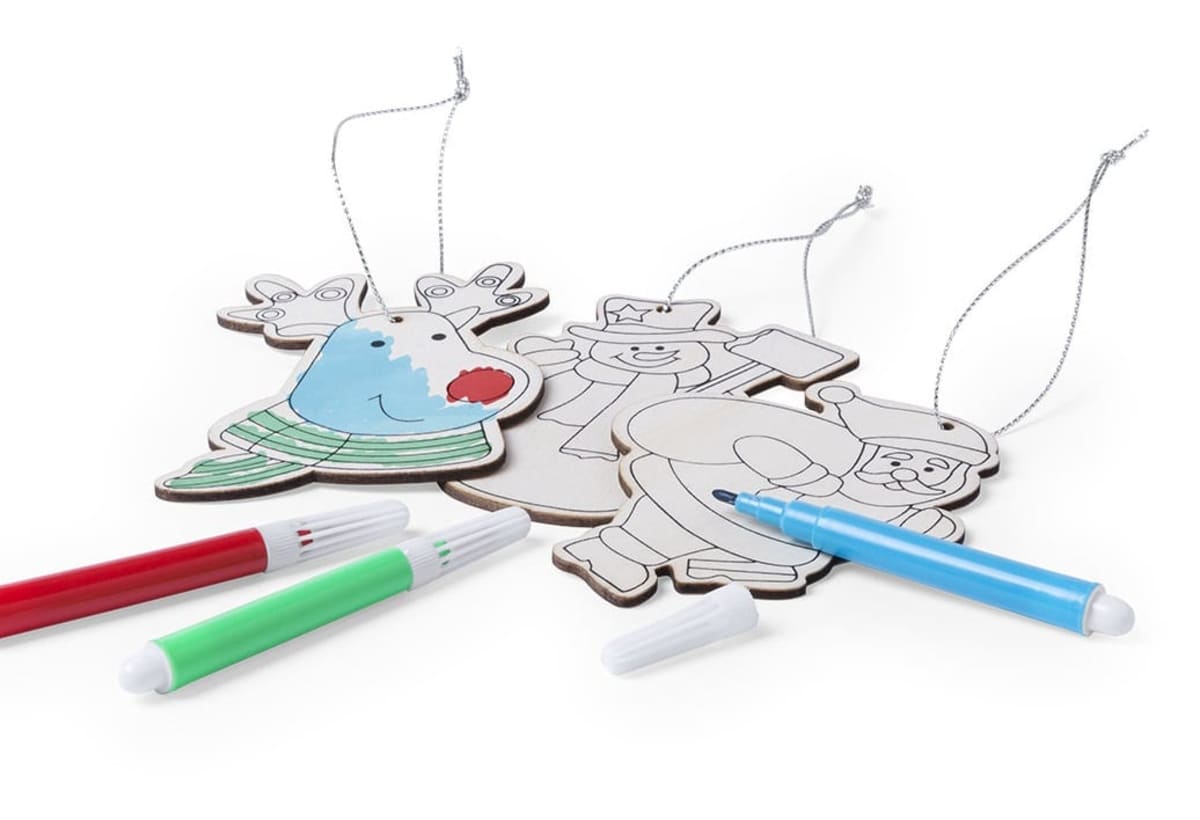 Wood Ornaments Set Bancax