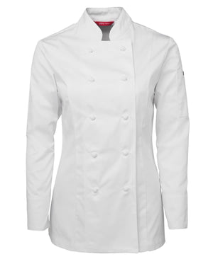 JB's Ladies L/S Chef's Jacket White