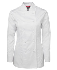 JB's LADIES L/S CHEF'S JACKET WHITE-