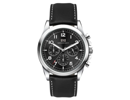 Chrono Unisex Watch, Leather Strap