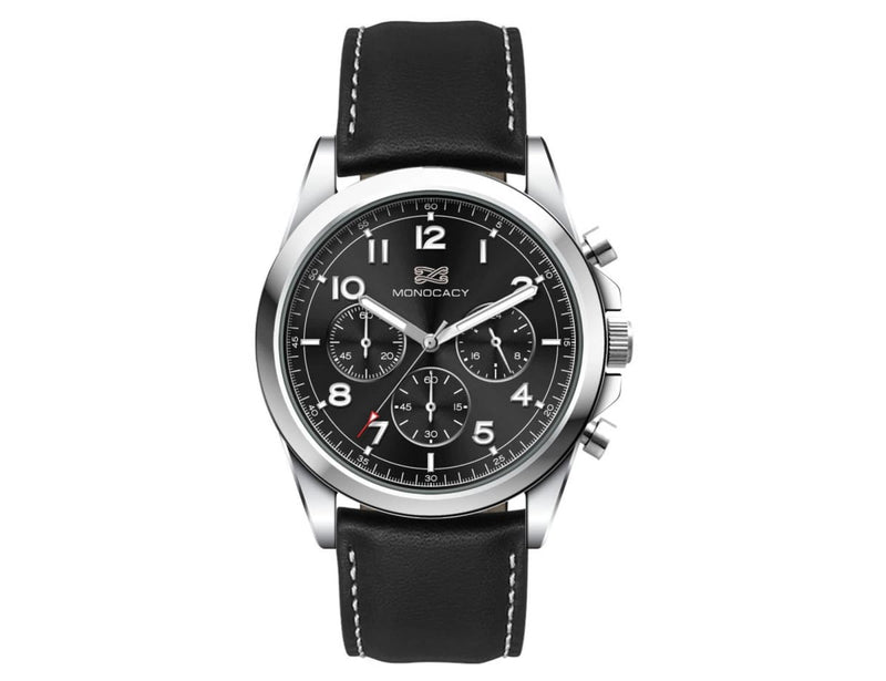 Chrono Unisex Watch, Leather Strap