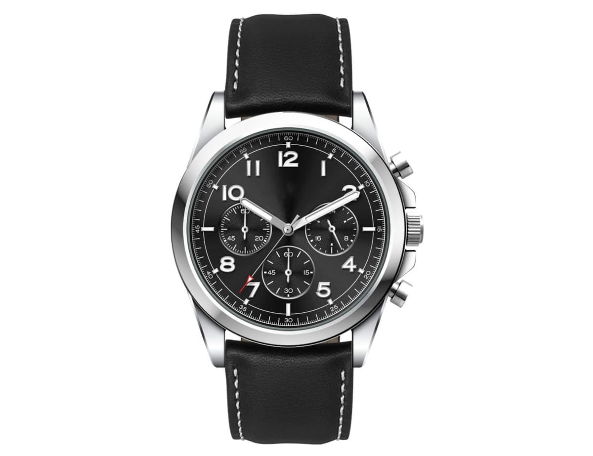 Chrono Unisex Watch, Leather Strap