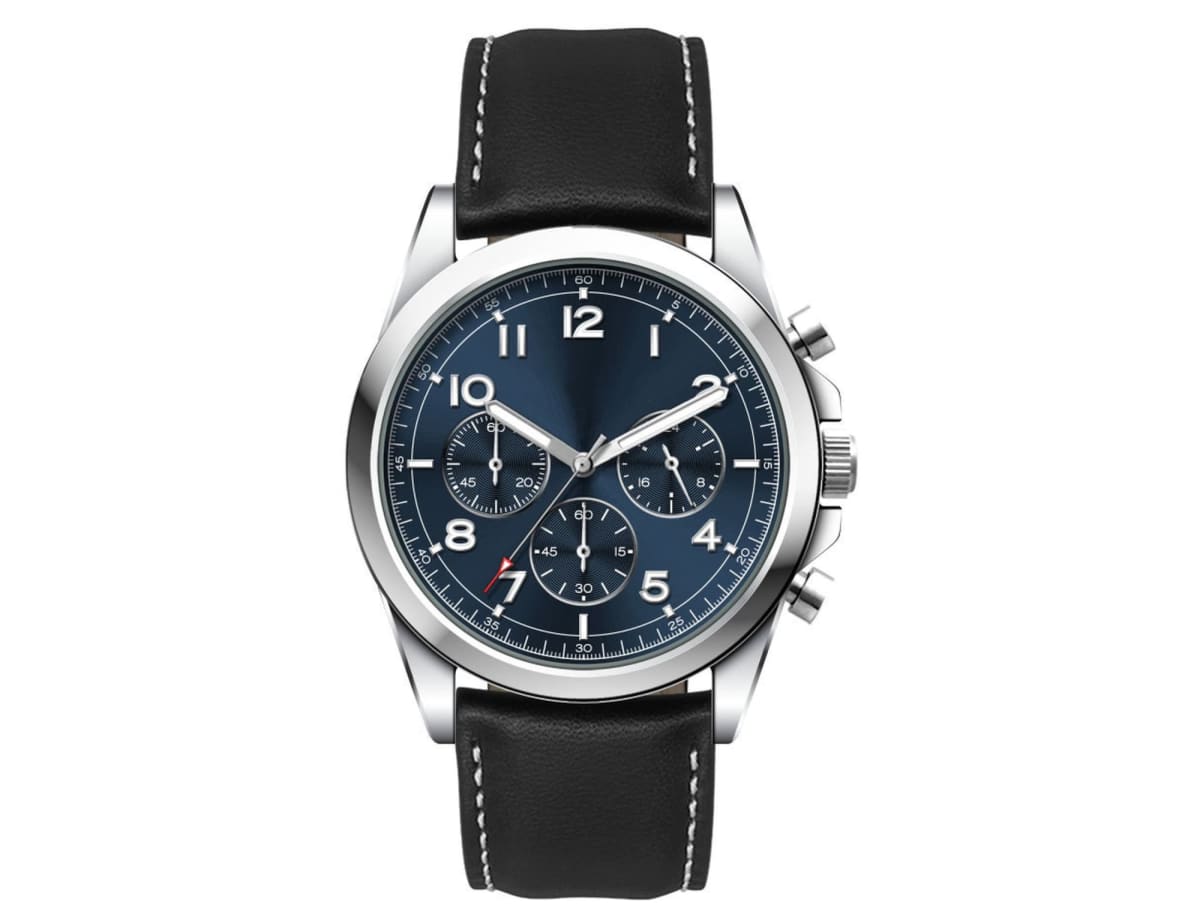 Chrono Unisex Watch, Leather Strap