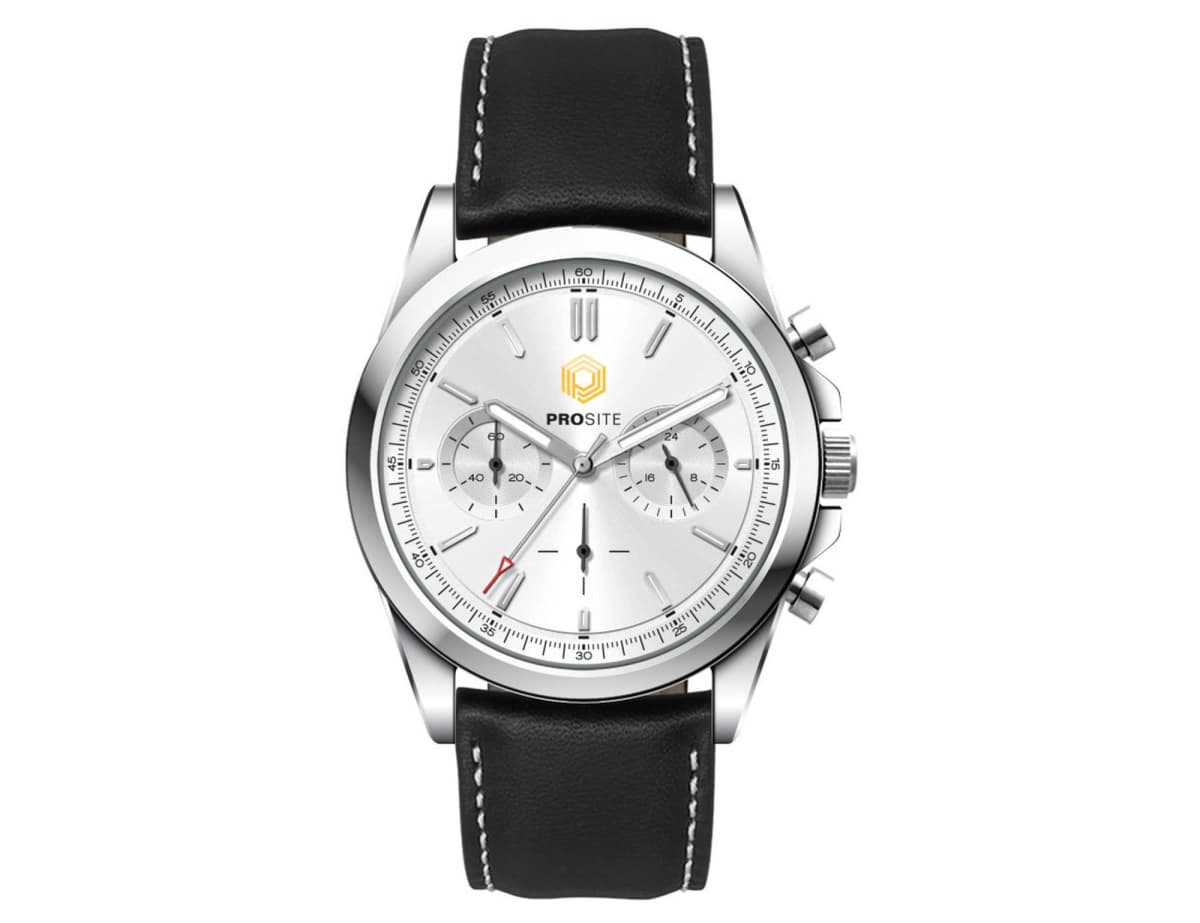 Chrono Unisex Watch, Leather Strap
