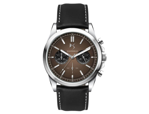 Chrono Unisex Watch, Leather Strap