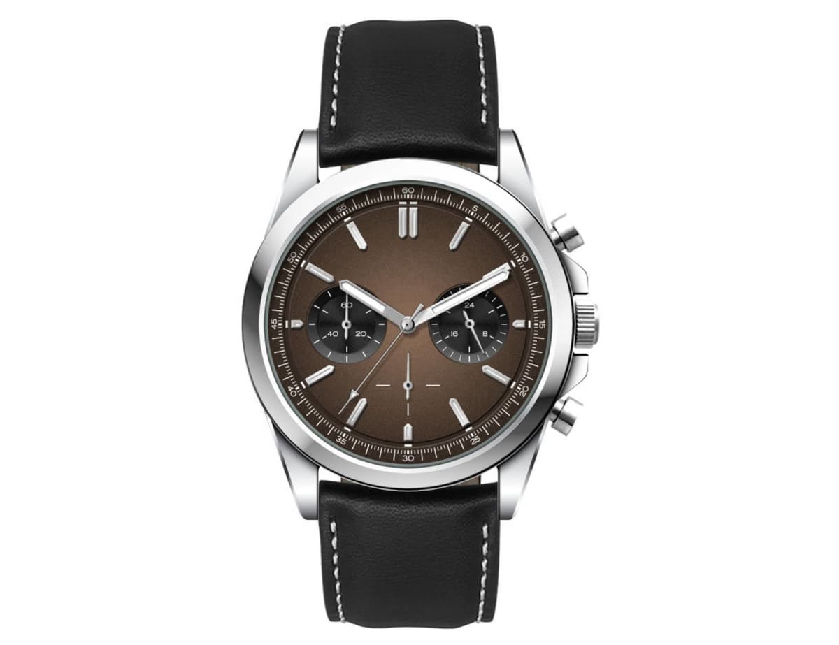 Chrono Unisex Watch, Leather Strap
