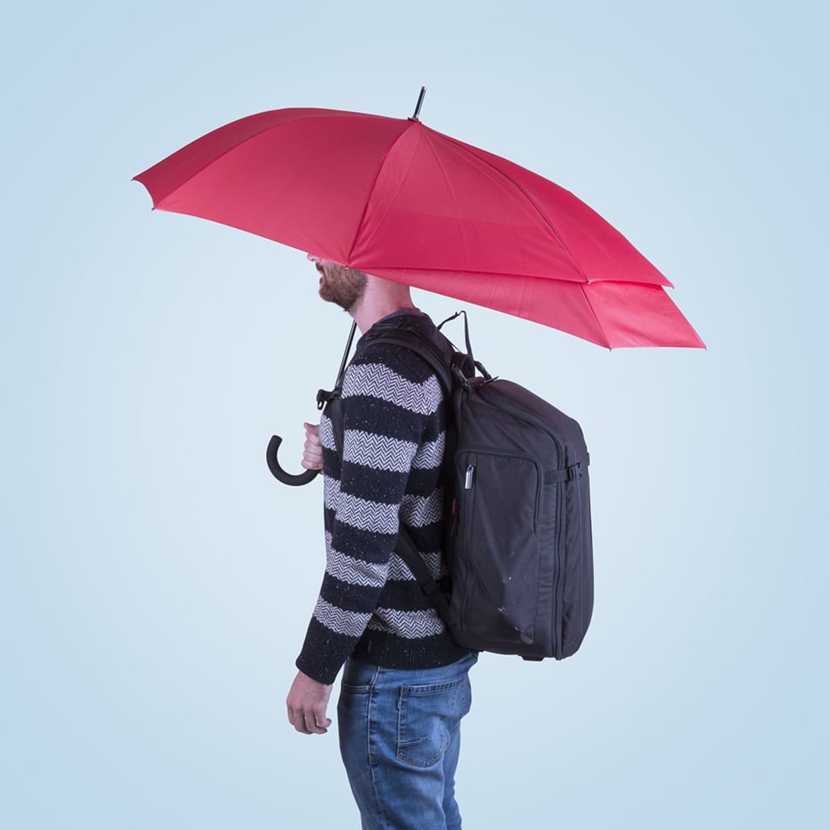 Umbrella extendable pongee material , wind proof  Kolper