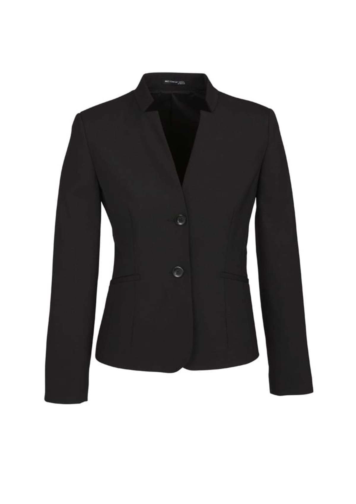 Womens Comfort Wool Stretch Short Jacket with Reverse Lapel