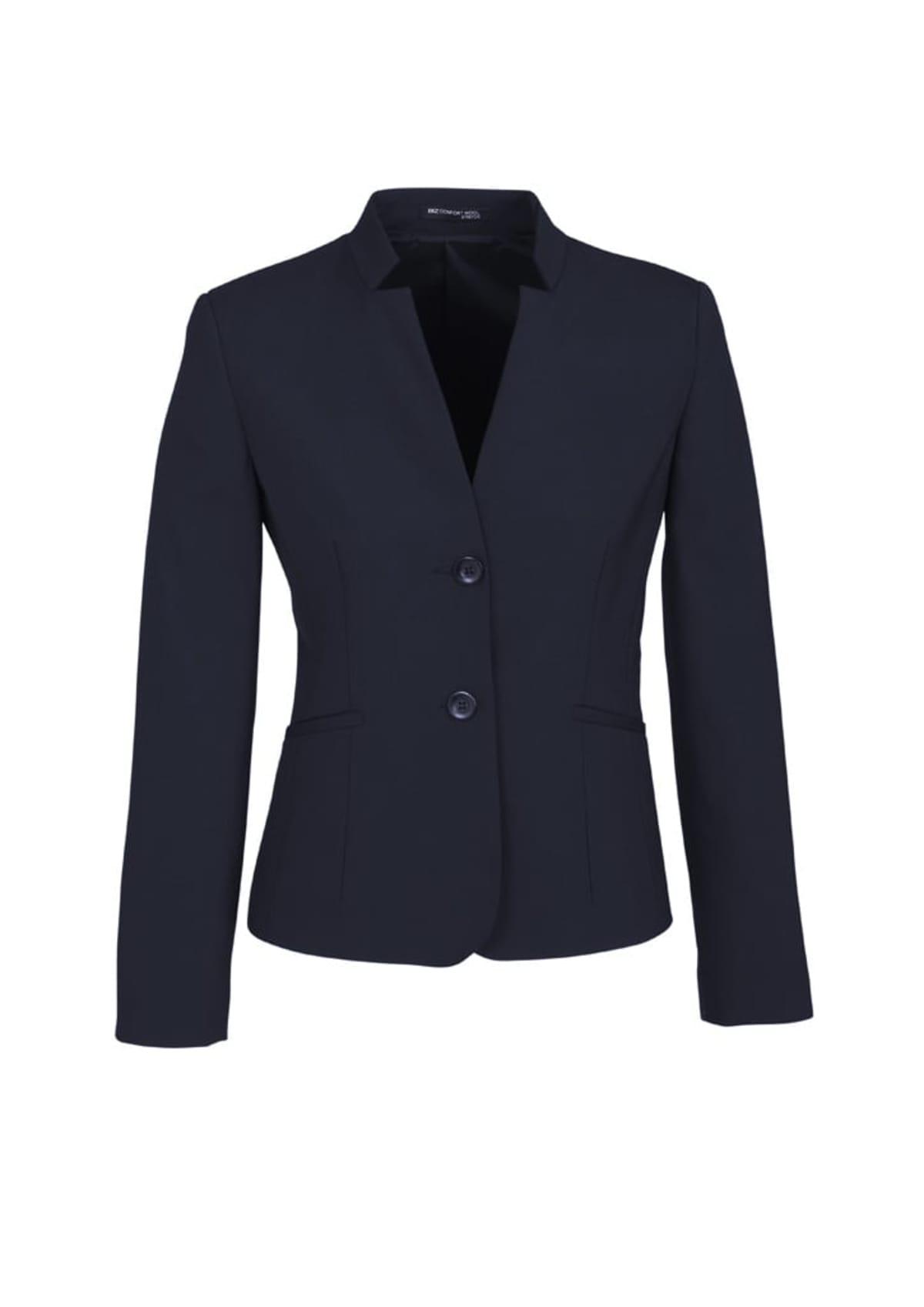 Comfort Wool Stretch Womens Short Jacket with Reverse Lapel