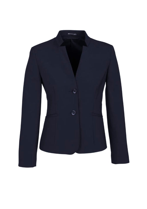 Comfort Wool Stretch Womens Short Jacket with Reverse Lapel