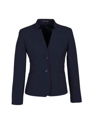 Comfort Wool Stretch Womens Short Jacket with Reverse Lapel