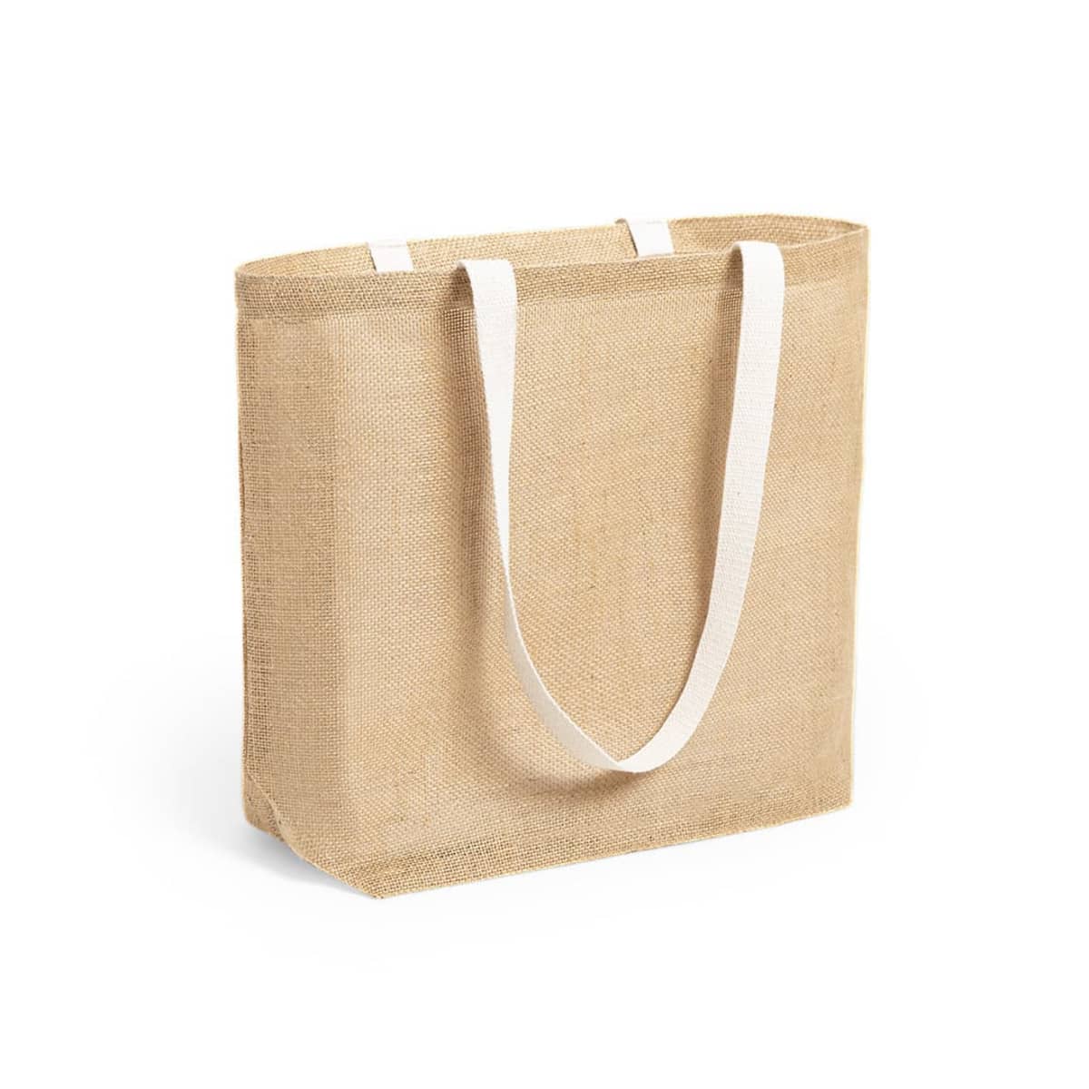 Tote shopping bag Jute with cotton handles