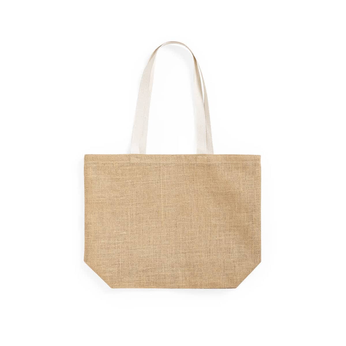 Tote shopping bag Jute with cotton handles