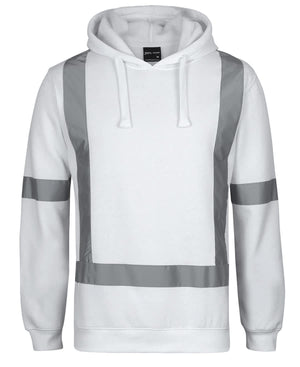 JB's Fleece Hoodie With Reflective Tape White