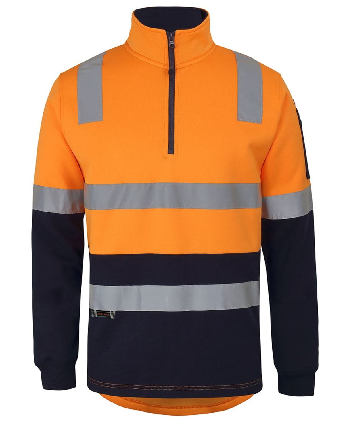 JB's 1/2 Zip Aust. Rail (D+N) Fleece Sweater Orange/Navy