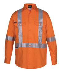 JB's Hv (D+N) L/S 150 G Cross Back Tape Shirt Orange