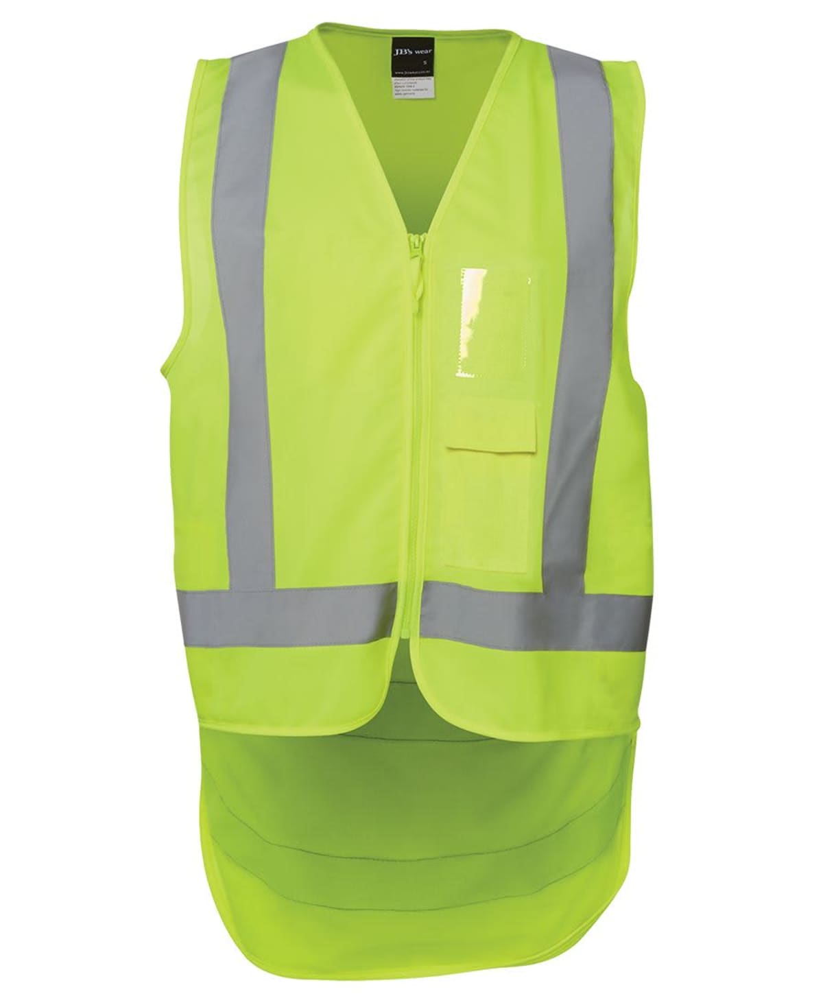 JB's Hv Zip Drop Tail H Pattern (D+N) Vest Lime