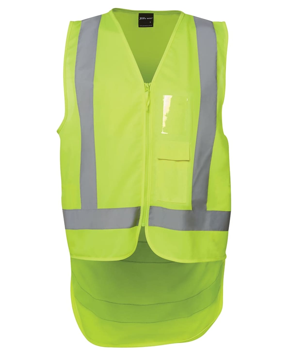 JB's Hi Vis Zip Drop Tail H Pattern (D+N) Vest