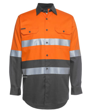 JB's Hi Vis L/S (D+N) 150G Work Shirt