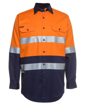 JB's Hi Vis L/S (D+N) 150G Work Shirt